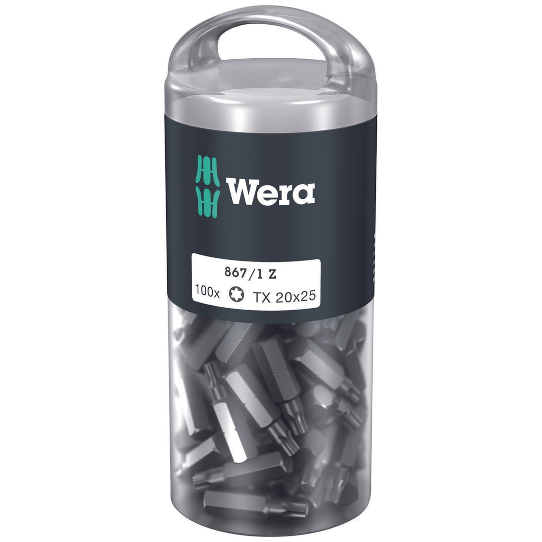 Wera 867/1 DIY TX 1/4 BitBit, Länge 25 mm, TX 20 100er Pack