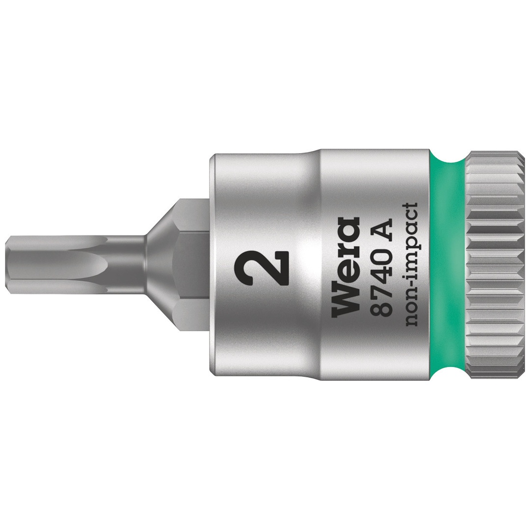 Wera 8740 A Zyklop Bitnuss mit 1/4-Antrieb, für Innensechskantschrauben, 2 x 28 mm