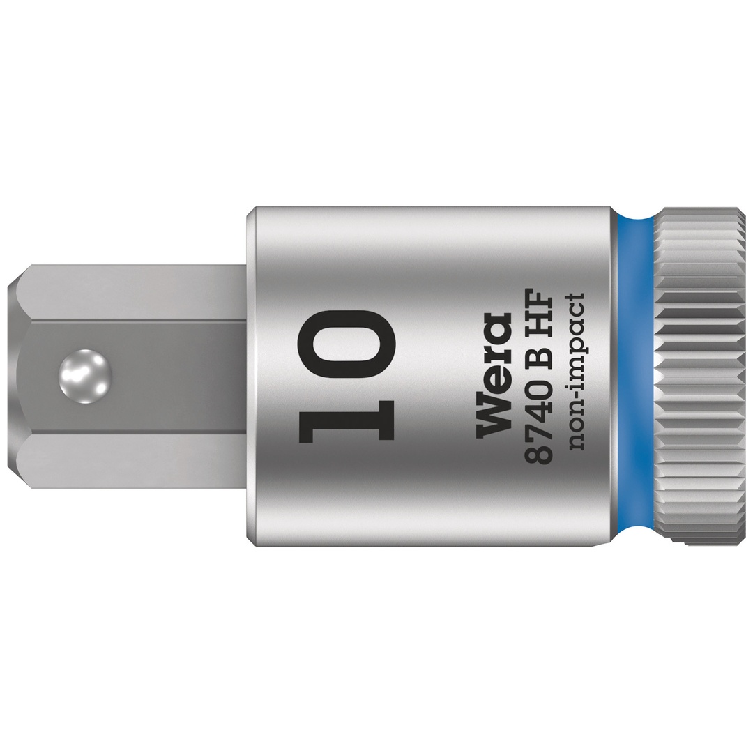 Wera 8740 B HF Zyklop Bitnuss mit 3/8-Antrieb, mit Haltefunktion für Innensechskantschrauben, 10 x 38,5 mm