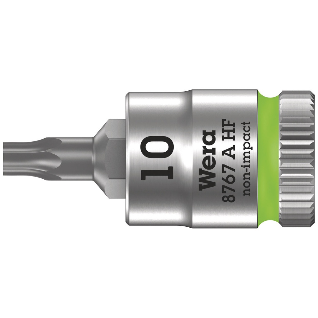 Wera 8767 A HF TX Zyklop Bitnuss mit 1/4-Antrieb, mit Haltefunktion, TX 10 x 28 mm