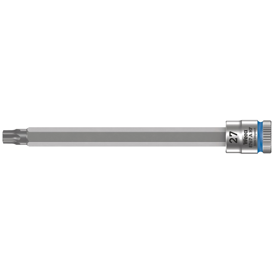 Wera 8767 A HF TX Zyklop Bitnuss mit 1/4-Antrieb, mit Haltefunktion, TX 27 x 100 mm