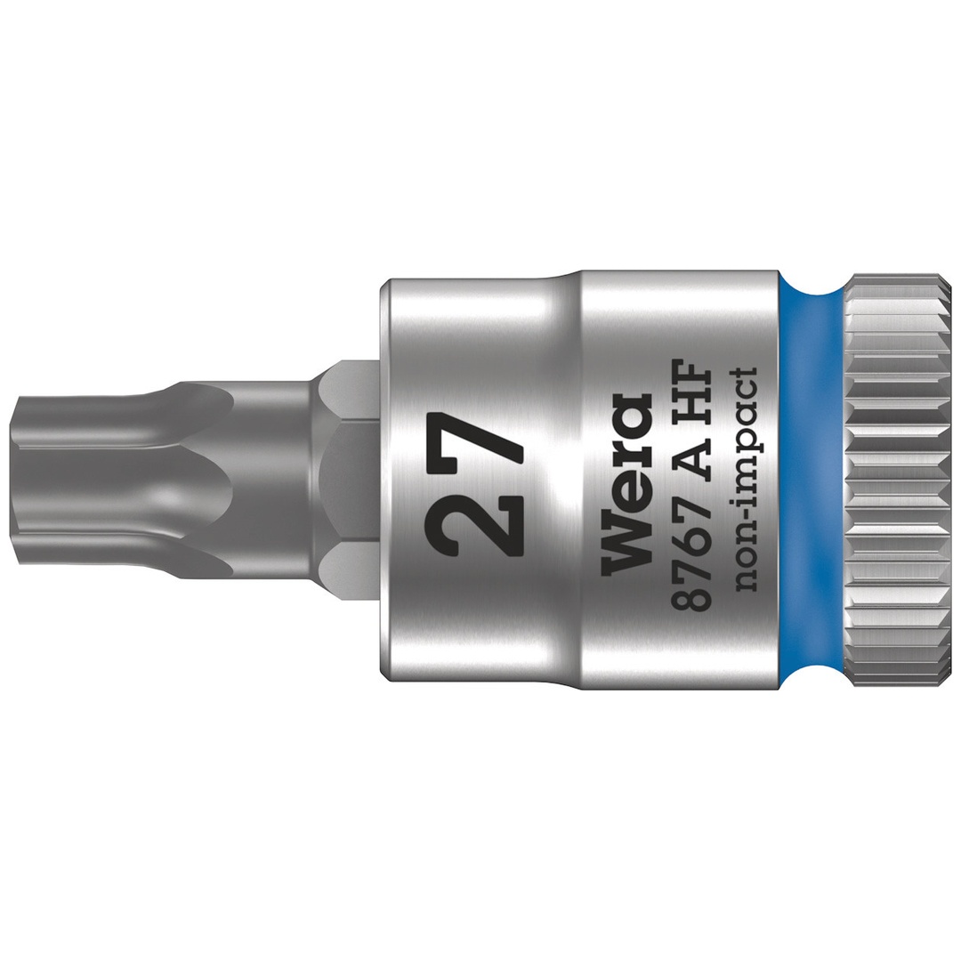 Wera 8767 A HF TX Zyklop Bitnuss mit 1/4-Antrieb, mit Haltefunktion, TX 27 x 28 mm