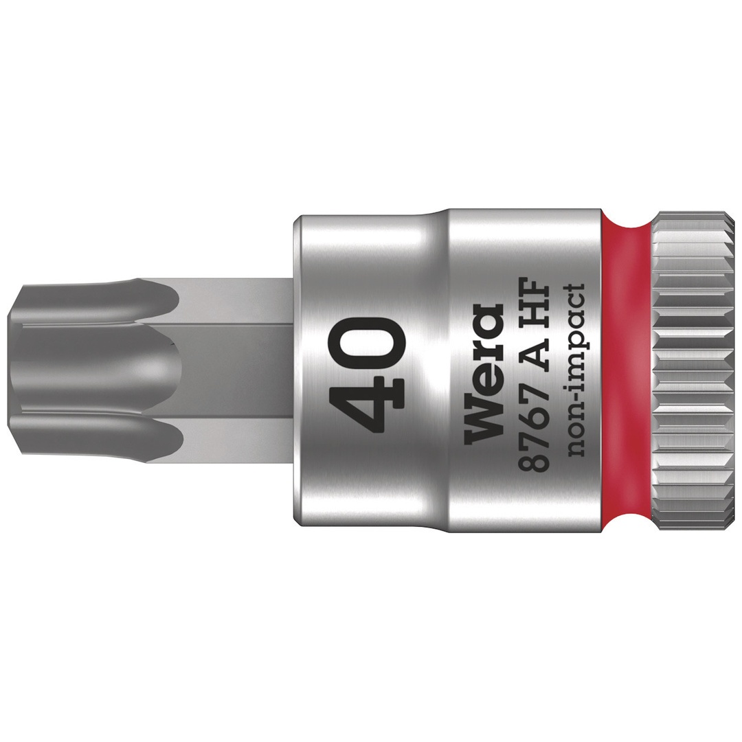 Wera 8767 A HF TX Zyklop Bitnuss mit 1/4-Antrieb, mit Haltefunktion, TX 40 x 28 mm