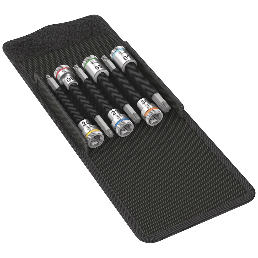 Wera 8767 B TX HF 1 Zyklop Bitnuss-Satz TX, mit 3/8-Antrieb, mit Haltefunktion, 6-tlg.