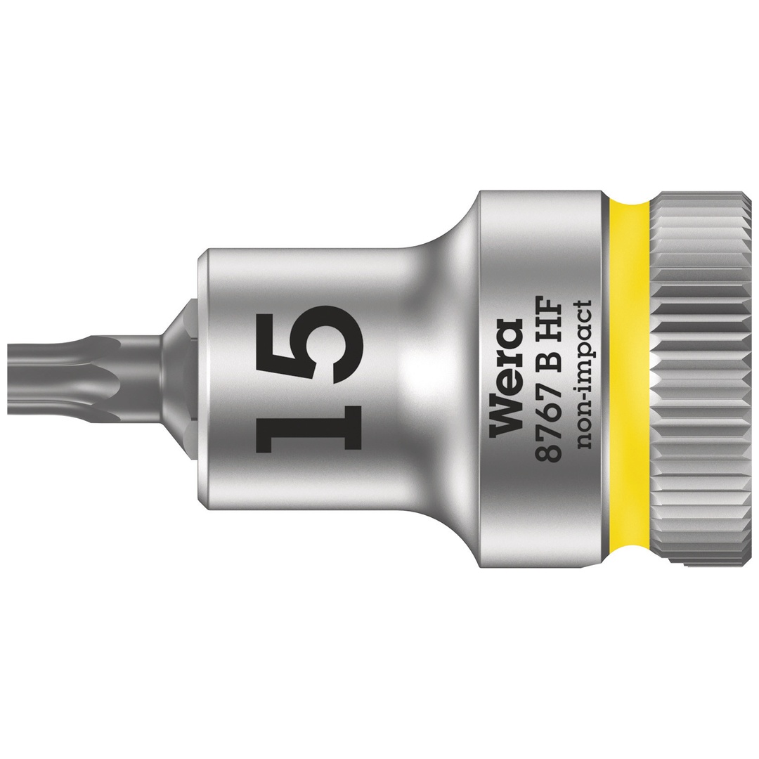 Wera 8767 B HF TX Zyklop Bitnuss mit 3/8-Antrieb, mit Haltefunktion, TX 15 x 35 mm
