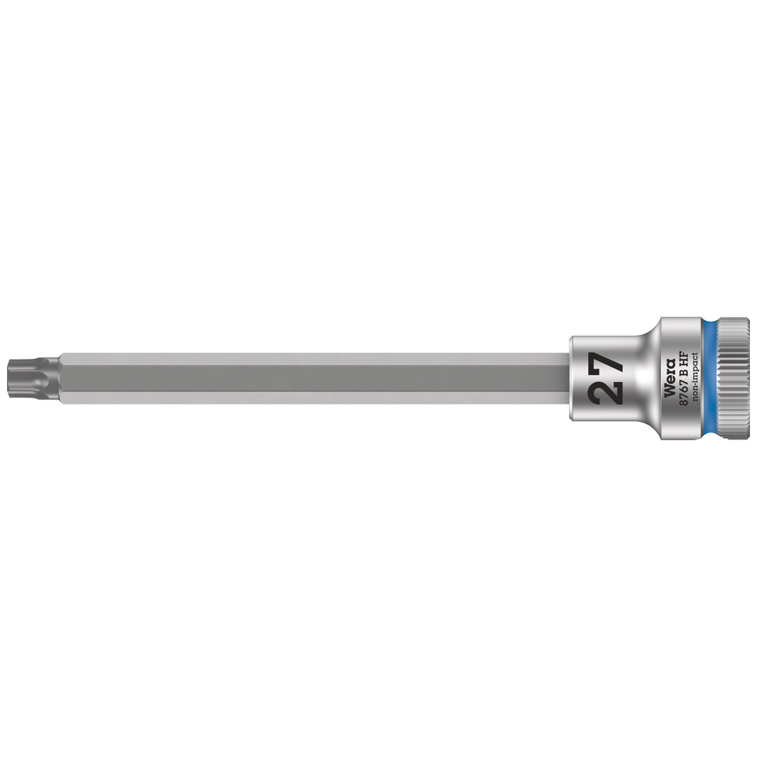 Wera 8767 B HF TX Zyklop Bitnuss mit 3/8-Antrieb, mit Haltefunktion, TX 27 x 107 mm
