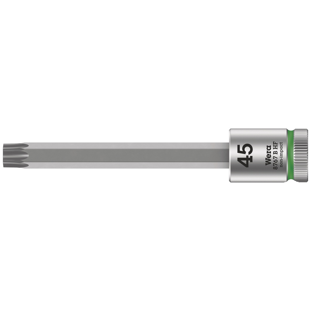 Wera 8767 B HF TX Zyklop Bitnuss mit 3/8-Antrieb, mit Haltefunktion, TX 45 x 100 mm