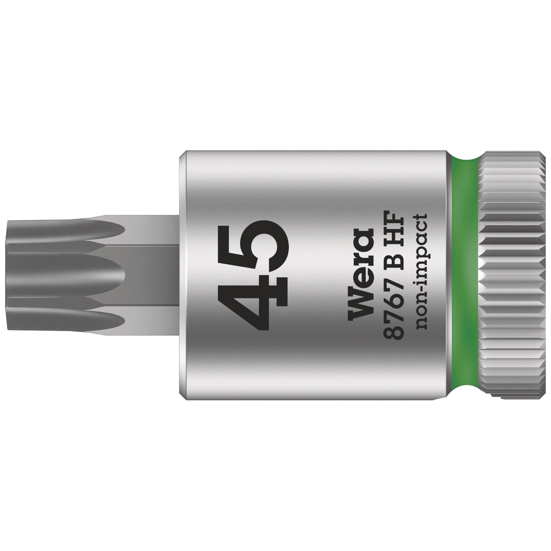Wera 8767 B HF TX Zyklop Bitnuss mit 3/8-Antrieb, mit Haltefunktion, TX 45 x 38,5 mm