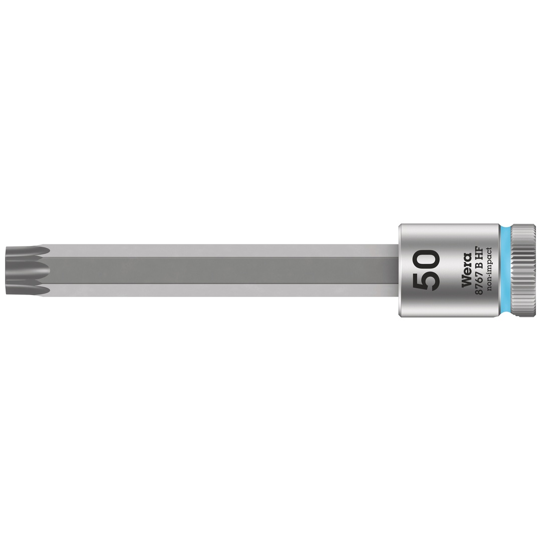 Wera 8767 B HF TX Zyklop Bitnuss mit 3/8-Antrieb, mit Haltefunktion, TX 50 x 100 mm