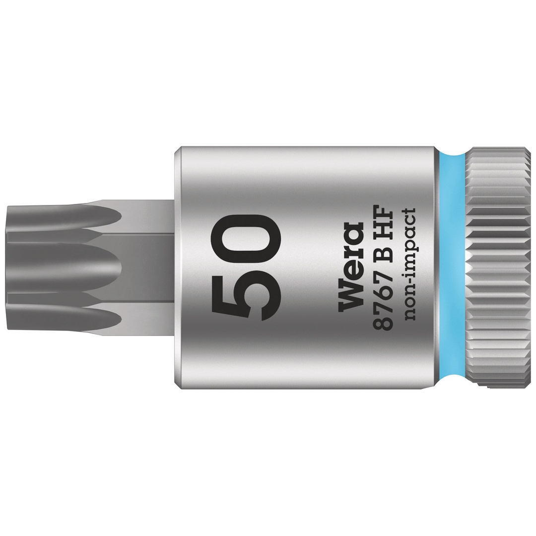 Wera 8767 B HF TX Zyklop Bitnuss mit 3/8-Antrieb, mit Haltefunktion, TX 50 x 38,5 mm