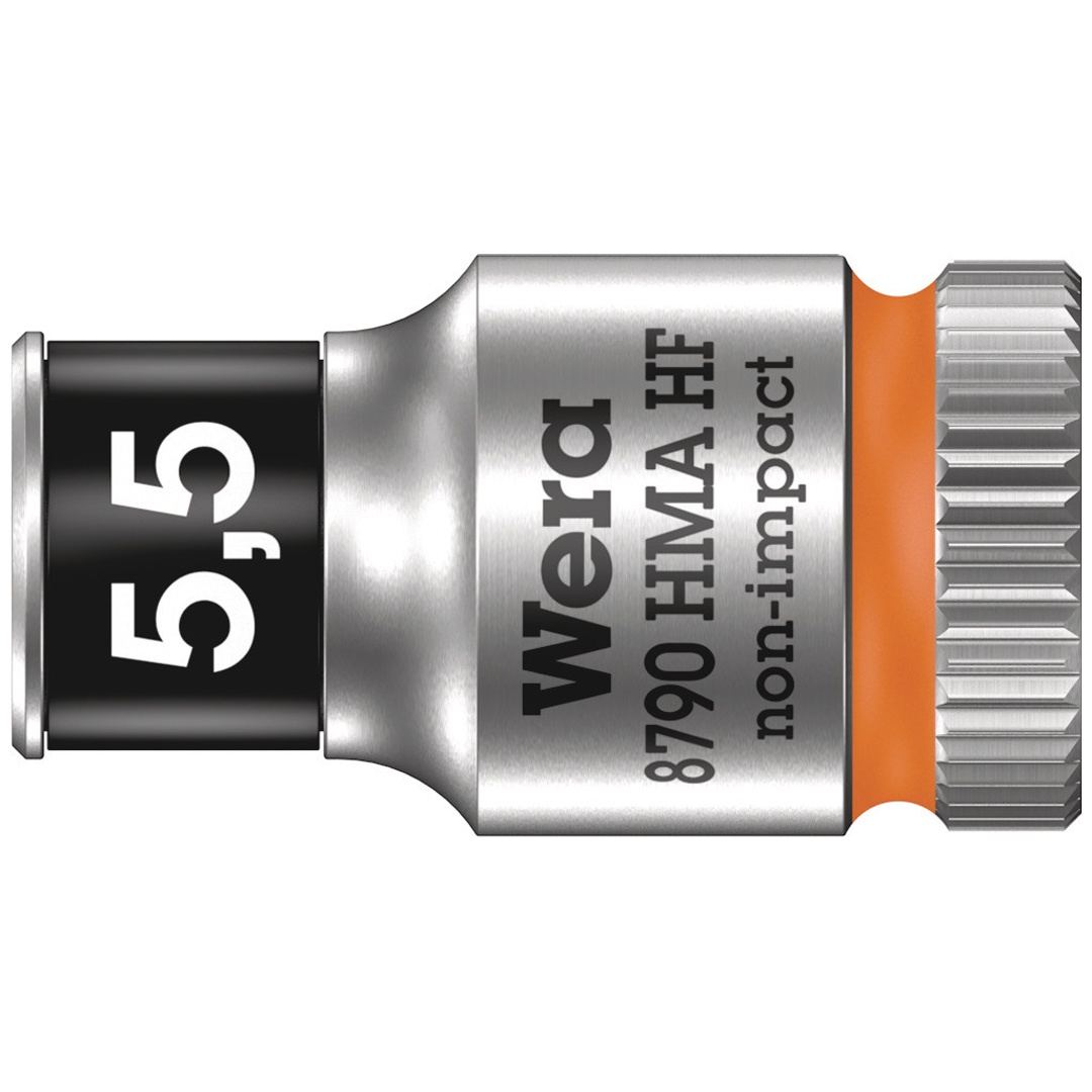 Wera 8790 HMA HF Zyklop-Steckschlüsseleinsatz mit 1/4-Antrieb mit Haltefunktion, 5,5 x 23 mm