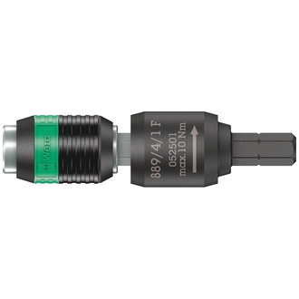 Wera 889/4/1 F Rapidaptor Freilauf-Bithalter für Drehmomentschraubendreher mit Pistolengriff, 1/4" x 64 mm