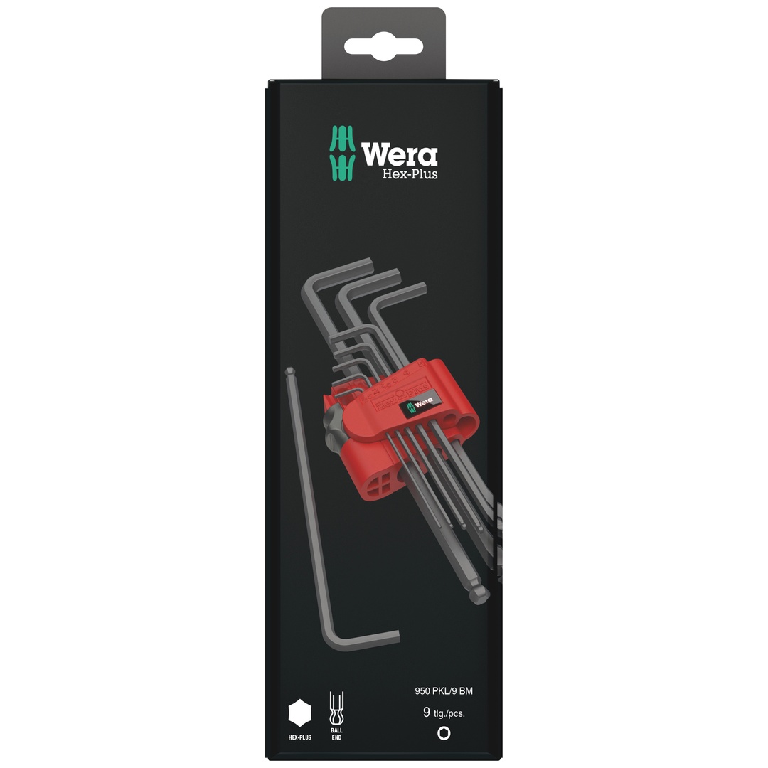 Wera 950/9 Hex-Plus 6 SB Winkelschlüsselsatz, metrisch, BlackLaser, 9-tlg.