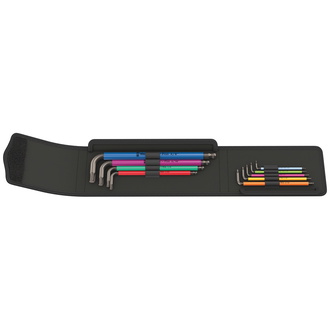 Wera 950/9 Hex-Plus Multicolour Imperial 1 Winkelschlüsselsatz, zöllig, BlackLaser, 9-tlg.