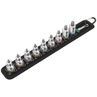 Wera Belt B 3 TX HF Zyklop Bitnuss-Satz TX, mit Haltefunktion, 3/8"-Antrieb, 9-tlg.