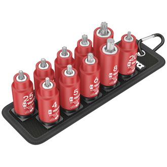 Wera Belt B VDE 1 Zyklop Bitnuss-Satz TX / Innensechskant, isoliert, mit Haltefunktion, 3/8"-Antrieb, 11-tlg.
