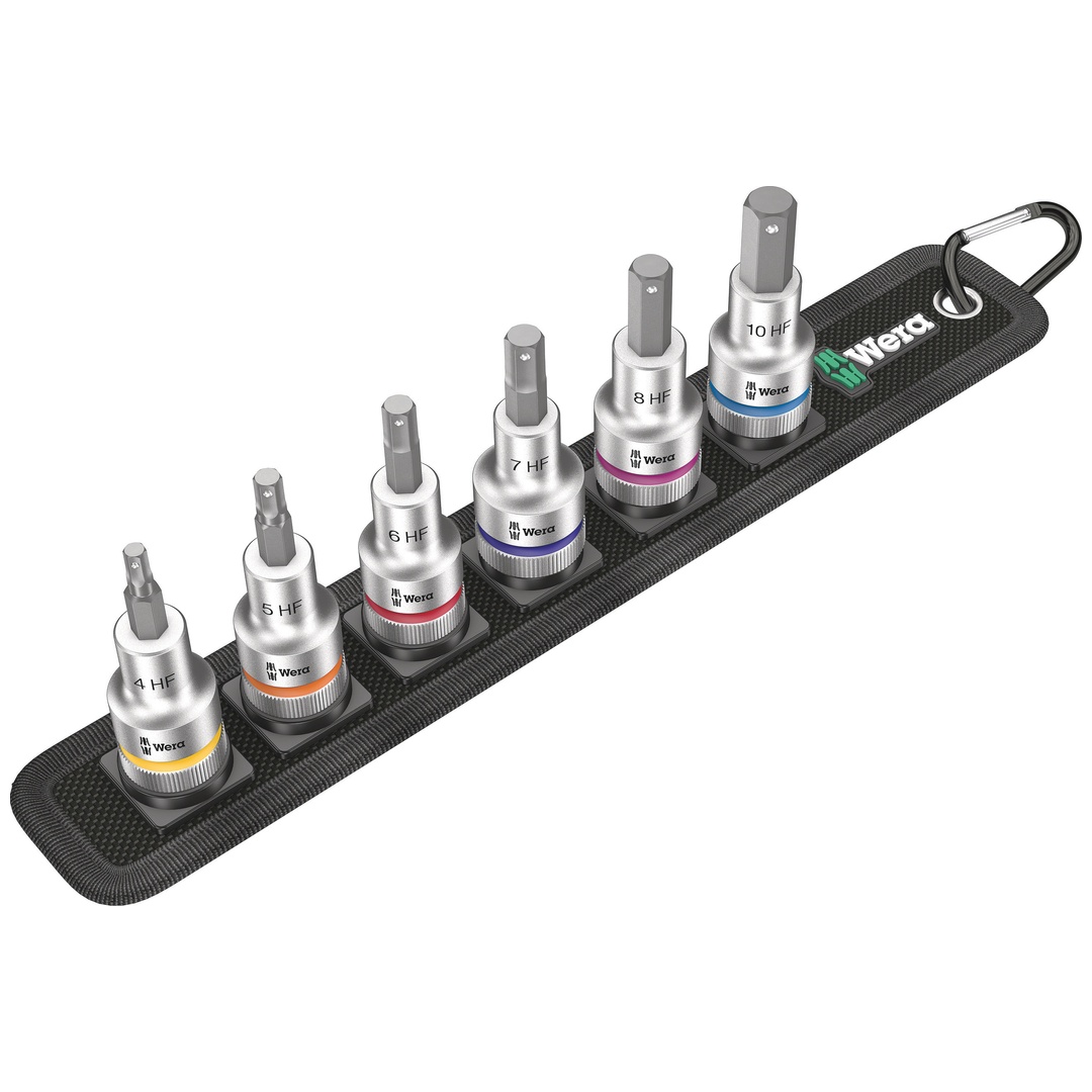 Wera Belt C 2 Zyklop Bitnuss-Satz Innensechskant, mit Haltefunktion, 1/2-Antrieb, 6-tlg.