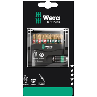 Wera Bit-Check 12 Diamond 1 SB, 12-tlg.