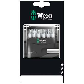 Wera Bit-Check 12 Metal 1 SB, 12-tlg.