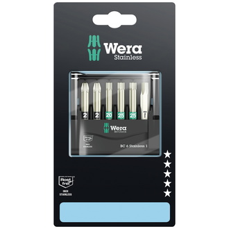 Wera Bit-Check 6 Stainless 1 SB, 6-tlg.