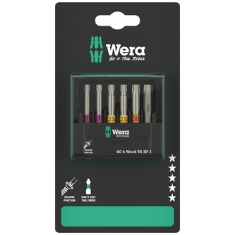 Wera Bit-Check 6 Wood TX HF 1 SB, 6-teilig