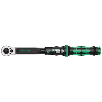 Wera Click-Torque C 2 Push R/L einstellbarer Drehmomentschlüssel für Rechts- und Linksanzug, 20-100 Nm, 1/2" x 20-100 Nm
