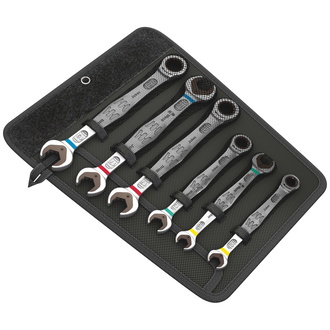 Wera 6000/6002 Joker 6 Set 1 Maul-Ringratschen-/ Doppelmaulschlüssel-Satz, 6-tlg.