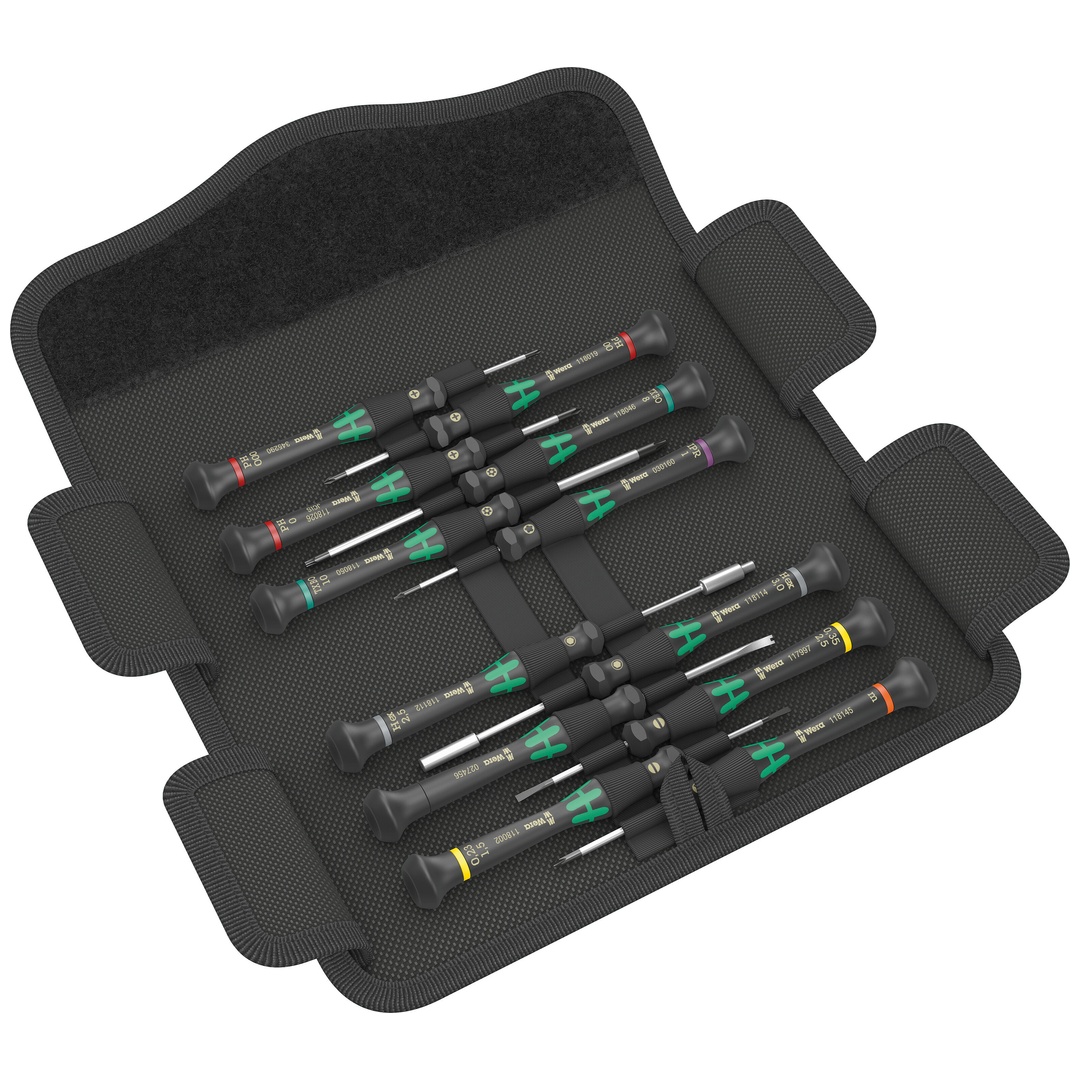 Wera - Set Tournevis électronique 12-unités en sac avec poussoir
