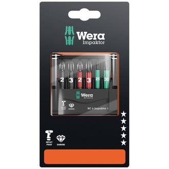 Wera Bit-Check 6 Impaktor 1 SB, 6-tlg.