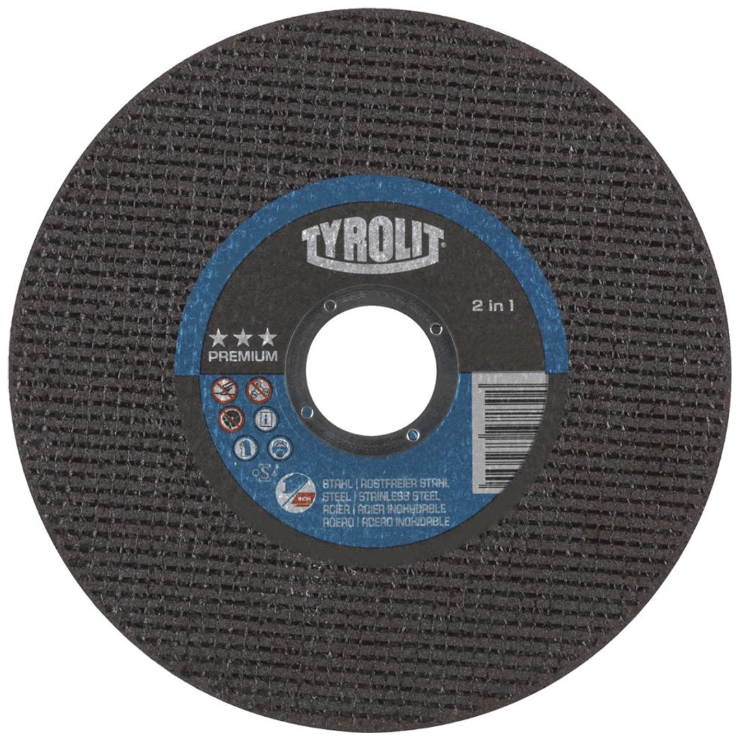 TYROLIT Trennscheibe 2in1 PREMIUM125 x 1,6 mm gerade für Stahl/VA