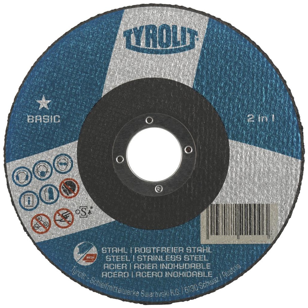 TYROLIT Trennscheibe 2in1 BASIC 230 x 1,9 mm gerade für Stahl/VA
