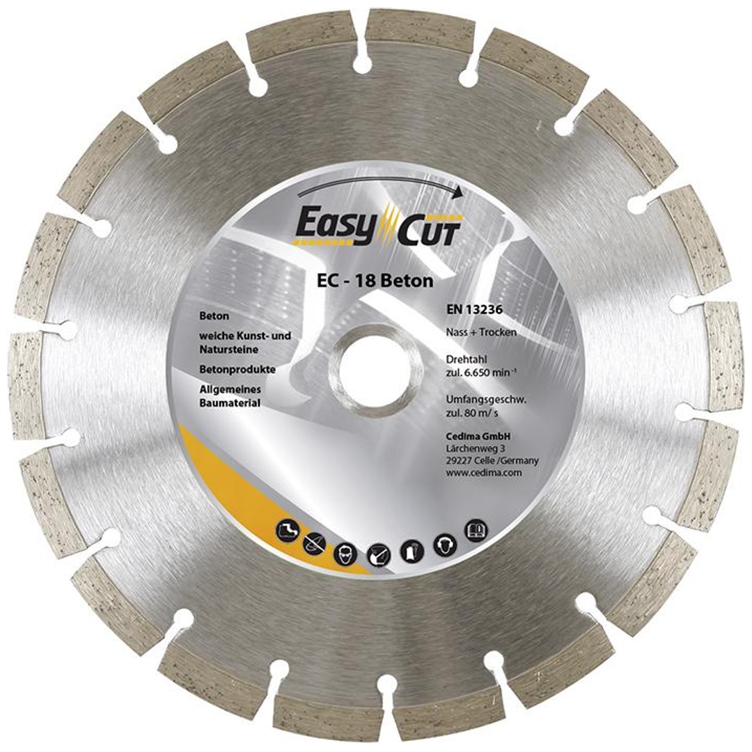 Cedima Diamant-Trennscheibe EC- 18 125 x 1,9 x 10 x 22,23 mm