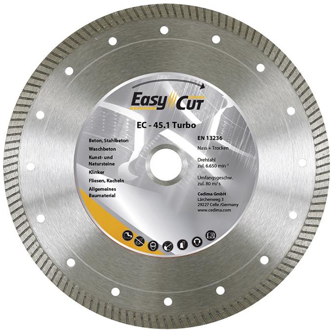 Cedima Diamant-Trennscheibe EC-45.1 125 x 1,2 x 10 x 22,23 mm