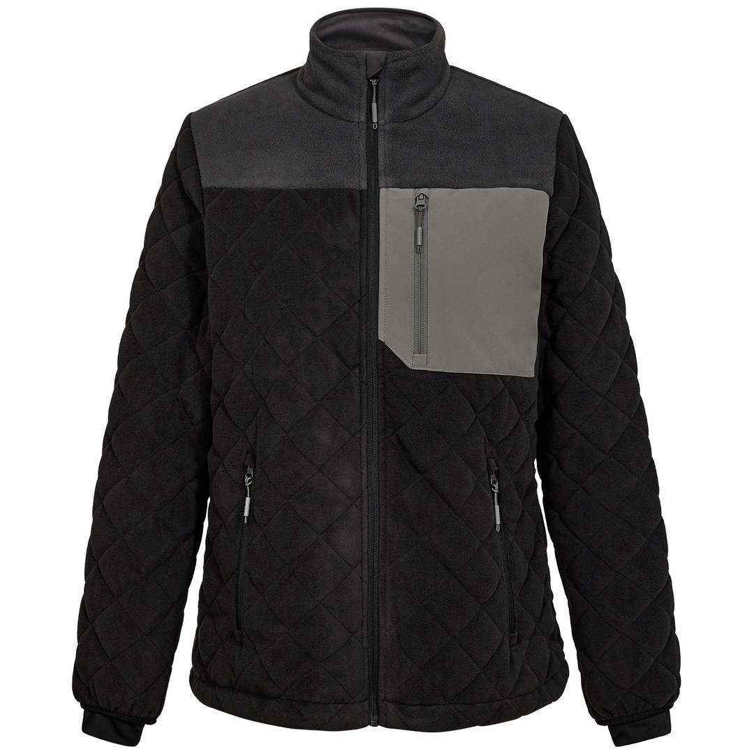 ENGEL gesteppte Fleecejacke Entire Damen 1336-143-2079 Gr. XL schwarz/anthrazit