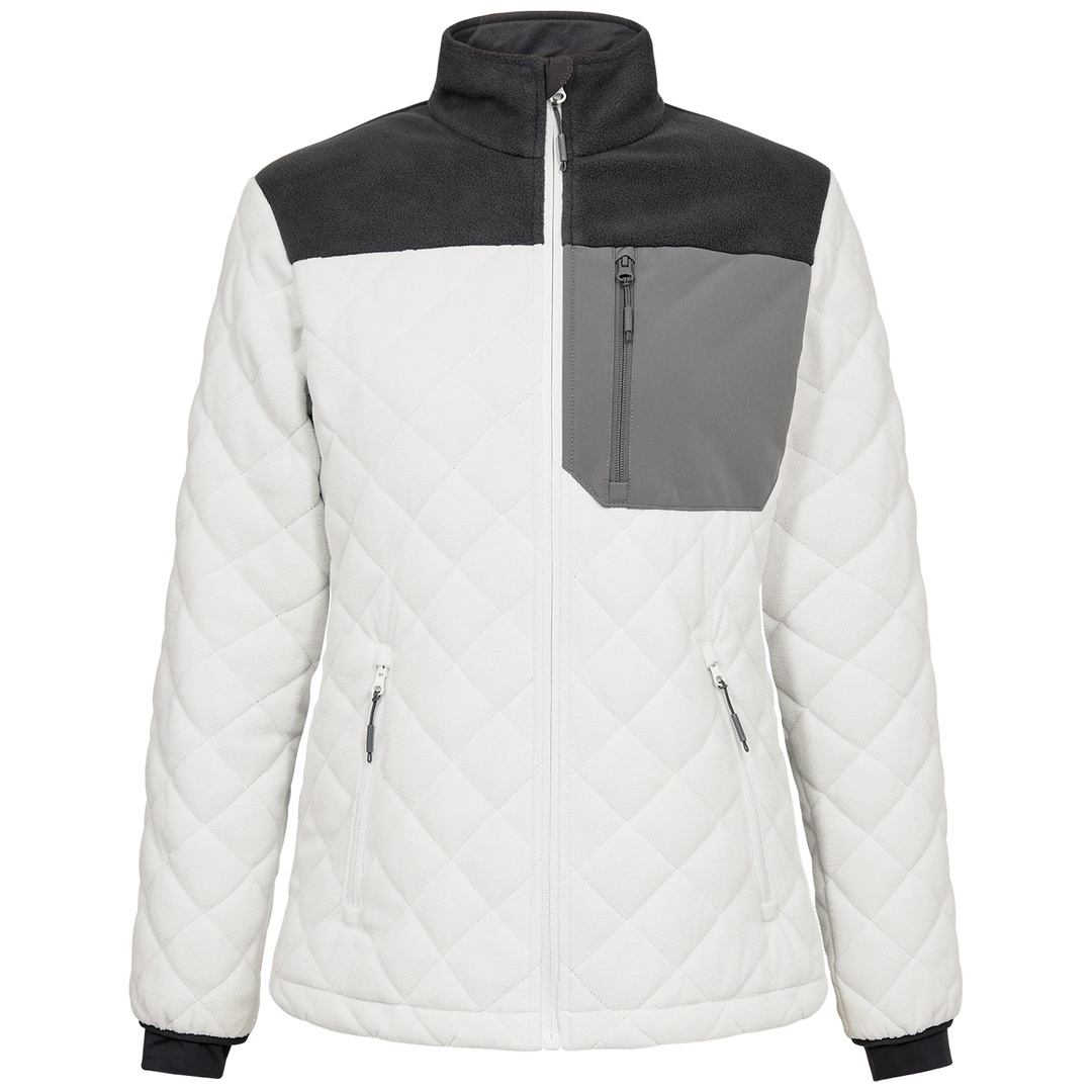 ENGEL gesteppte Fleecejacke Entire Damen 1336-143-30179 Gr. 3XL weiß/anthrazit