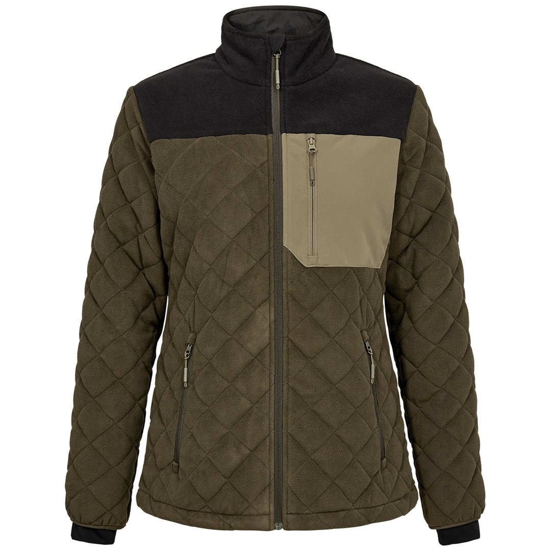 ENGEL gesteppte Fleecejacke Entire Damen 1336-143-5320 Gr. 3XL forest green/schwarz