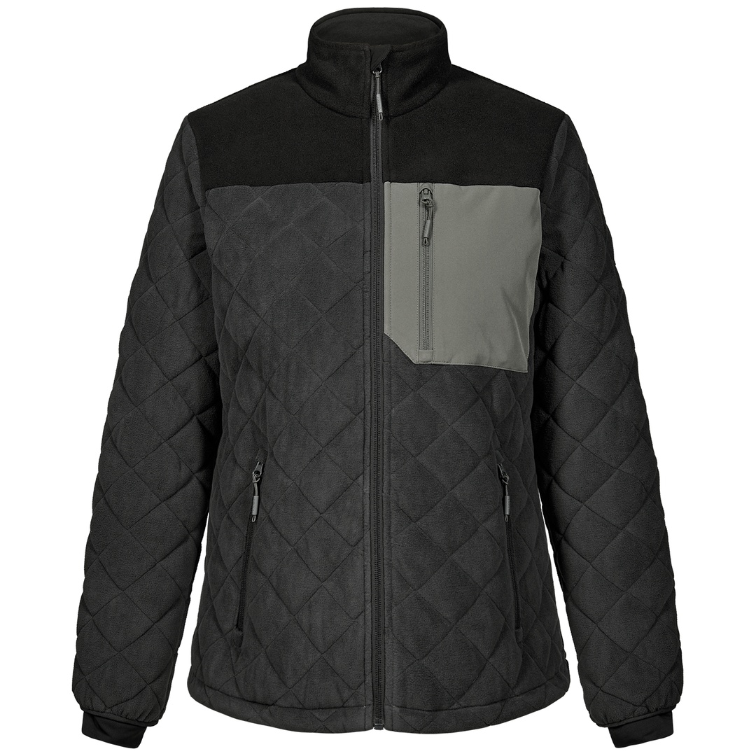 ENGEL gesteppte Fleecejacke Entire Damen 1336-143-7920 Gr. L anthrazit/schwarz