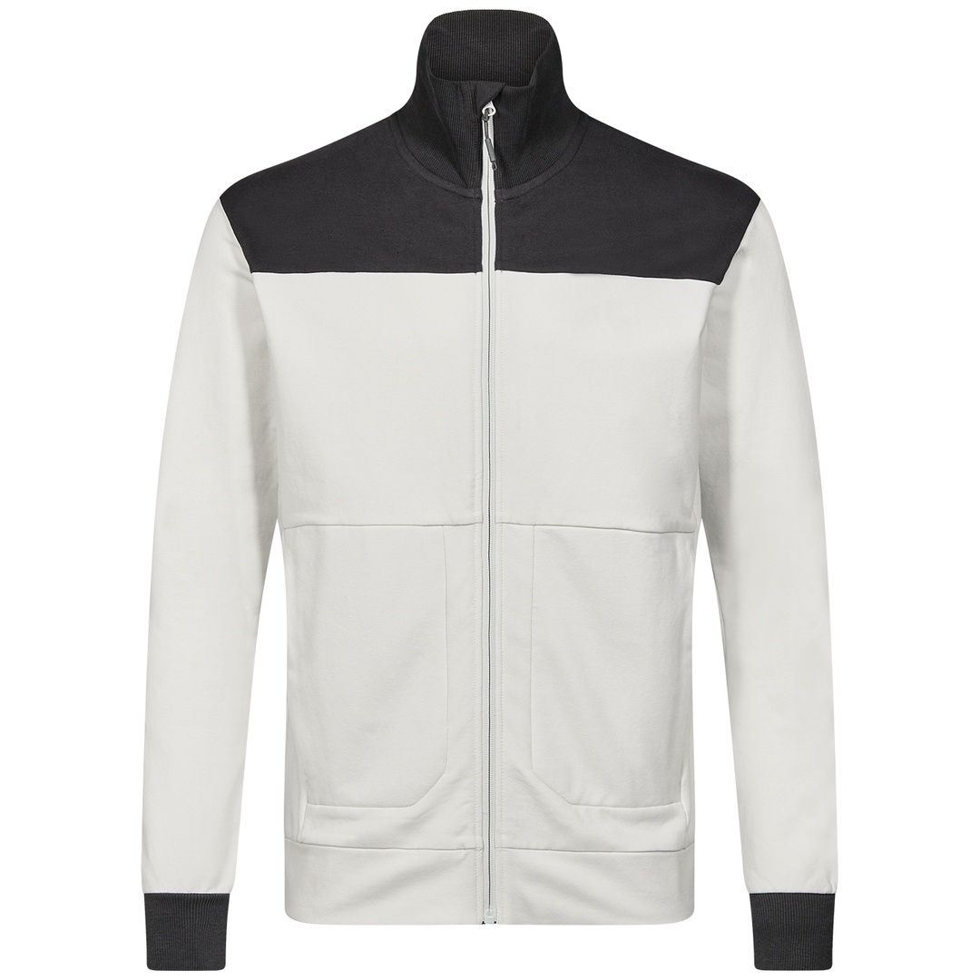 ENGEL Sweatcardigan mit Kragen Entire 8328-247-30179 Gr. 6XL weiß/anthrazit