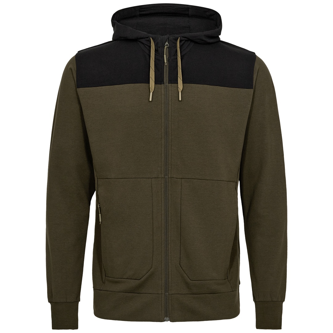 ENGEL Sweatshirtjacke mit Kapuze 8329-247-5320 Gr. XL forest green/schwarz