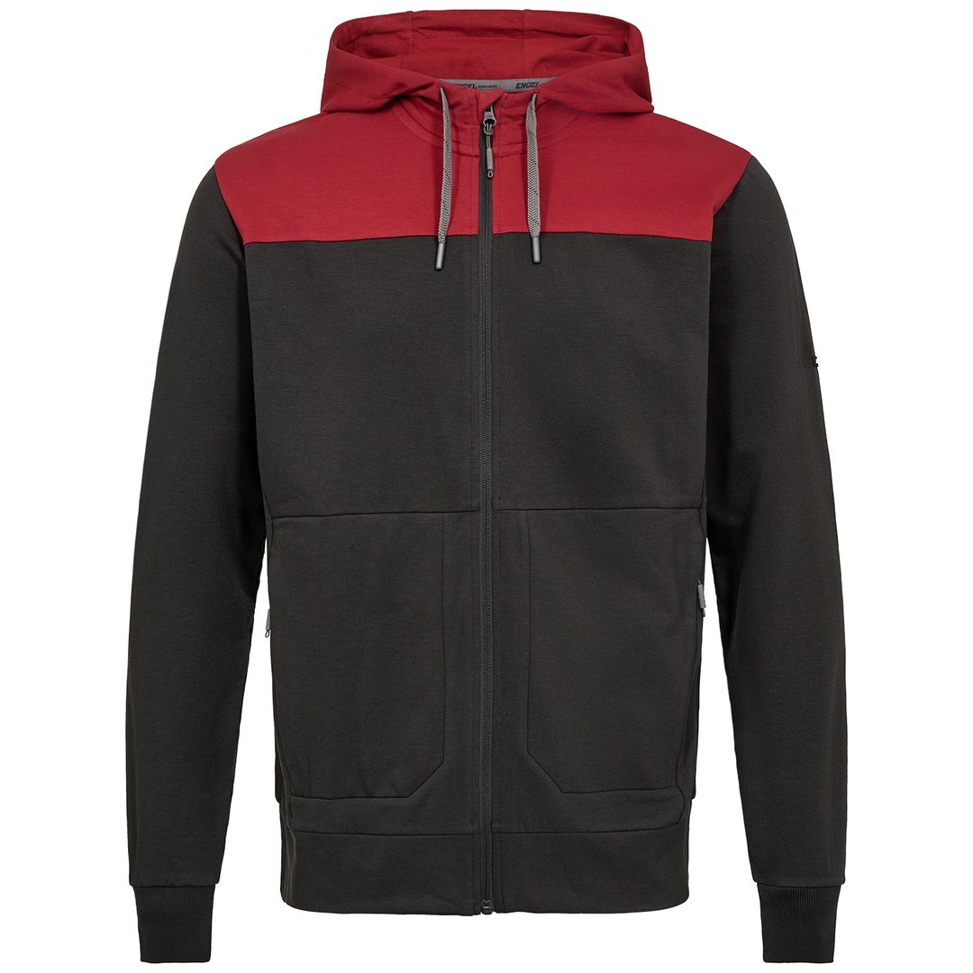 ENGEL Sweatshirtjacke mit Kapuze 8329-247-7921 Gr. M anthrazit/flame