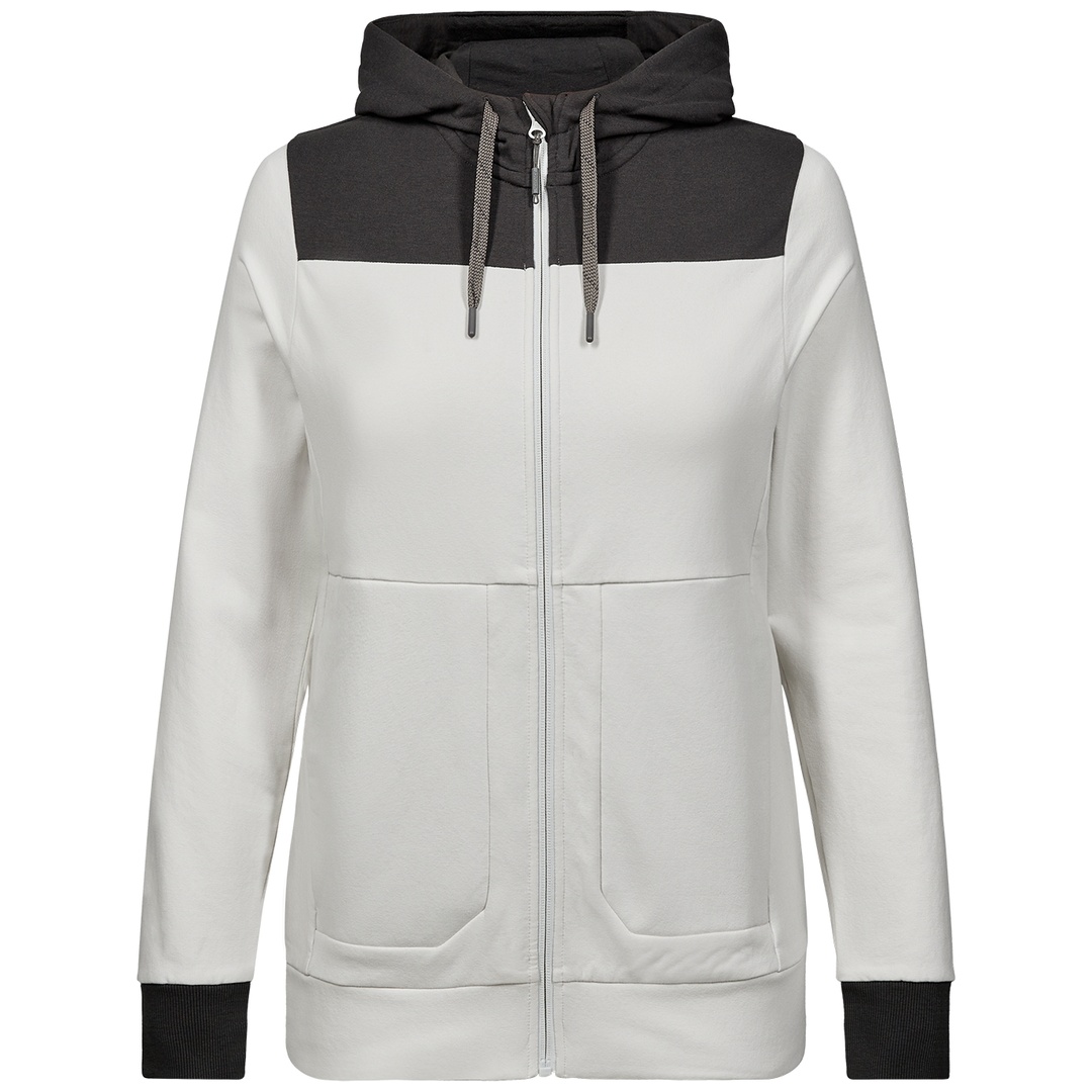 ENGEL Sweatshirtjacke mit Kapuze Damen 8334-247-30179 Gr. XL weiß/anthrazit