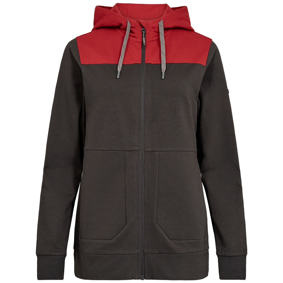 ENGEL Sweatshirtjacke mit Kapuze Damen 8334-247-7921 Gr. 3XL anthrazit/flame