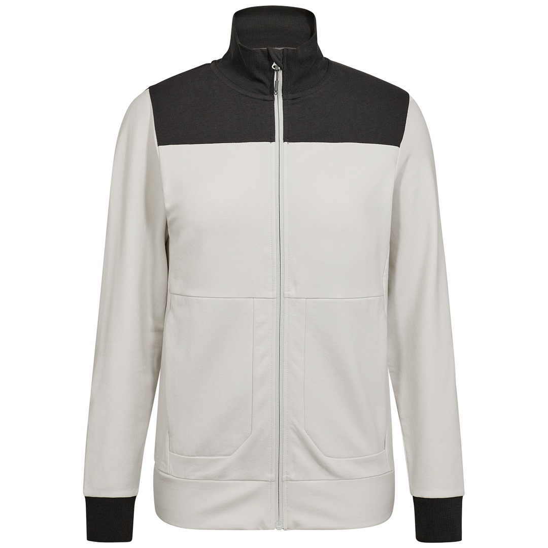 ENGEL Sweatshirtjacke mit Kragen Damen 8335-247-30179 Gr. 3XL weiß/anthrazit