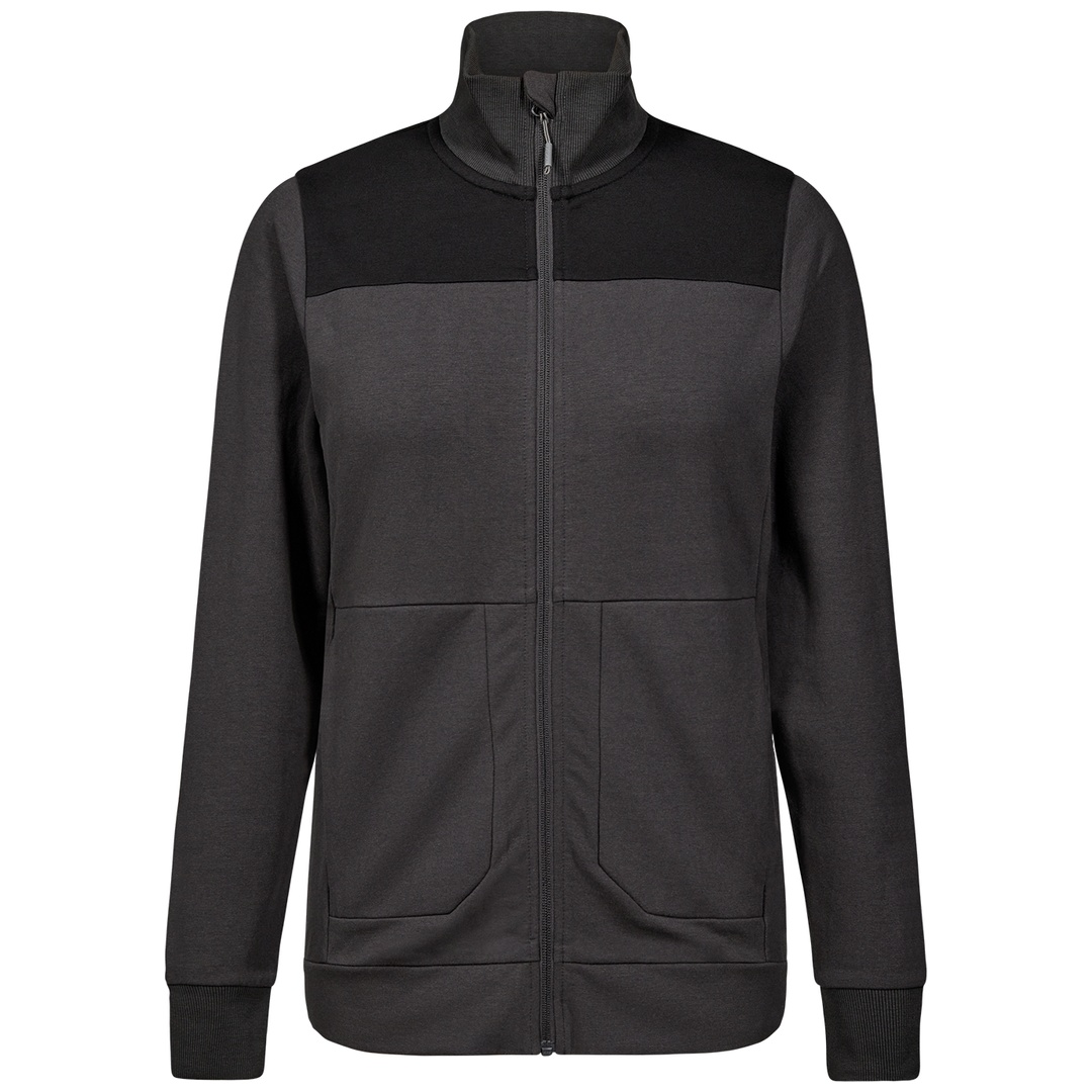 ENGEL Sweatshirtjacke mit Kragen Damen 8335-247-7920 Gr. M anthrazit/schwarz
