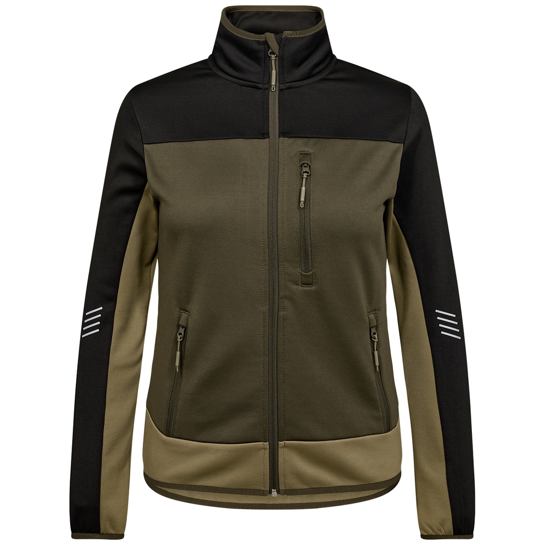 ENGEL Midlayer-Cardigan Damen Entire 8336-238-5320 Gr. XL forest green/schwarz