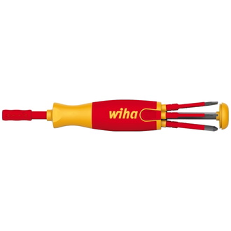 Wiha Schraubendreher mit Bit Magazin LiftUp electric Schlitz, Pozidriv, PlusMinus/Pozidriv mit 6 slimBits