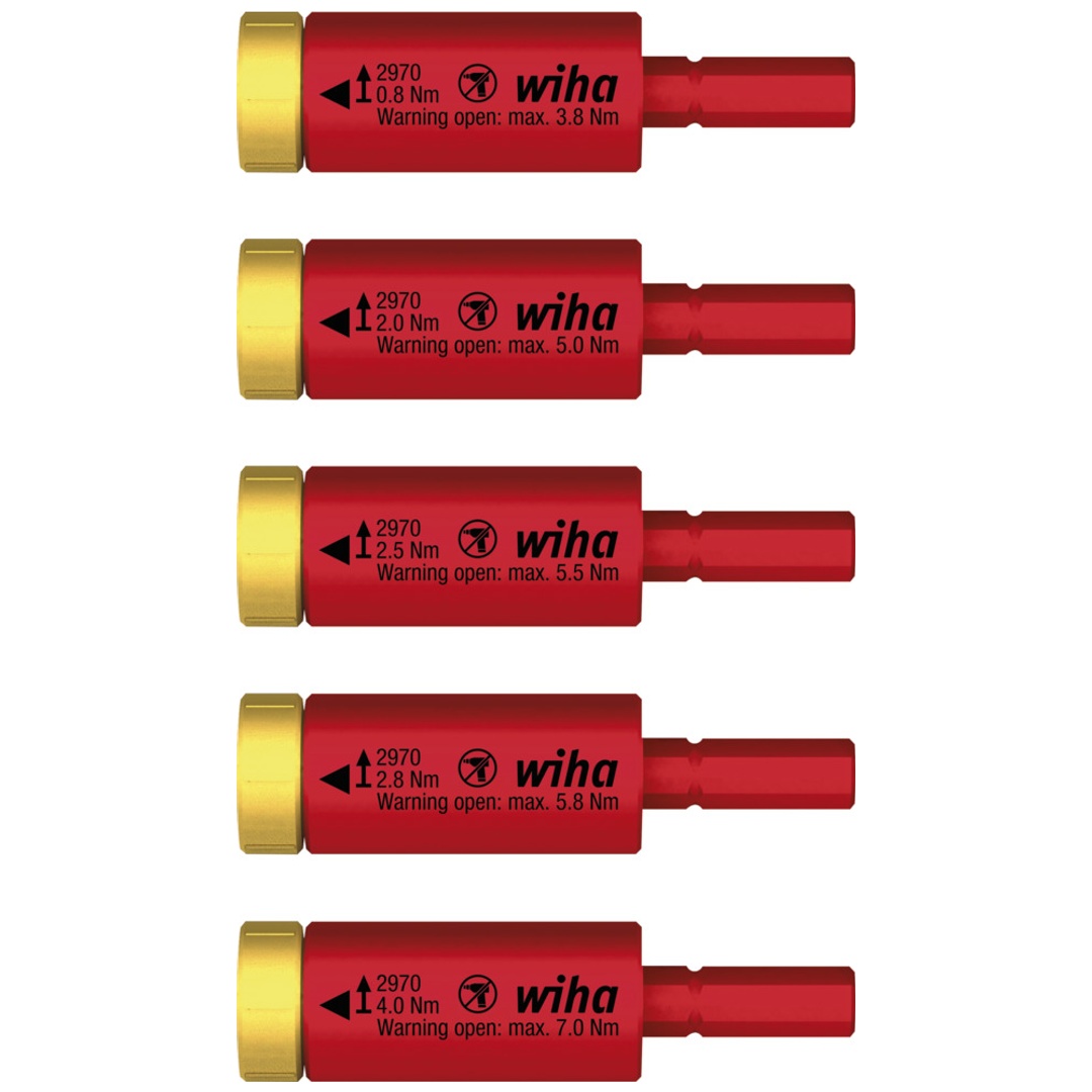 Wiha Drehmoment Set easyTorque Adapter electric für slimBits und slimVario Halter 5-tlg.