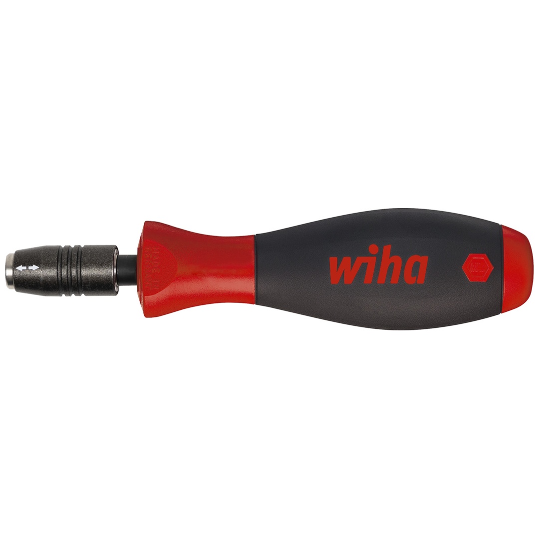 Wiha Schraubendreher mit Bithalter SoftFinish CentroFix mechanisch verriegelbar 1/4 38 mm