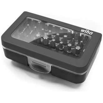Wiha Bit Set Standard 25 mm gemischt 31-tlg. 1/4" C6,3 in Box mit Gürtelclip, Art.Nr. 41130