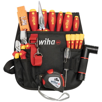 Wiha Werkzeug Set Elektriker gemischt, 18-tlg. inkl. Gürteltasche